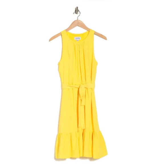 Tahari Arthur S. Levine Yellow Tank Sundress with Bottom Ruffle NWT | Size 10 - Picture 3 of 12